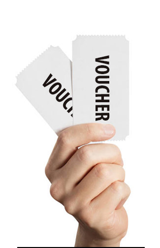 voucher holder with line