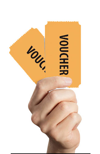 voucher holder with line-orange